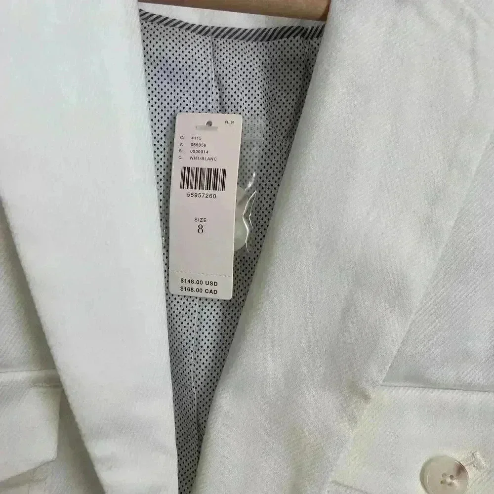 Anthropologie Neve Utility Jacket White Size 8‎